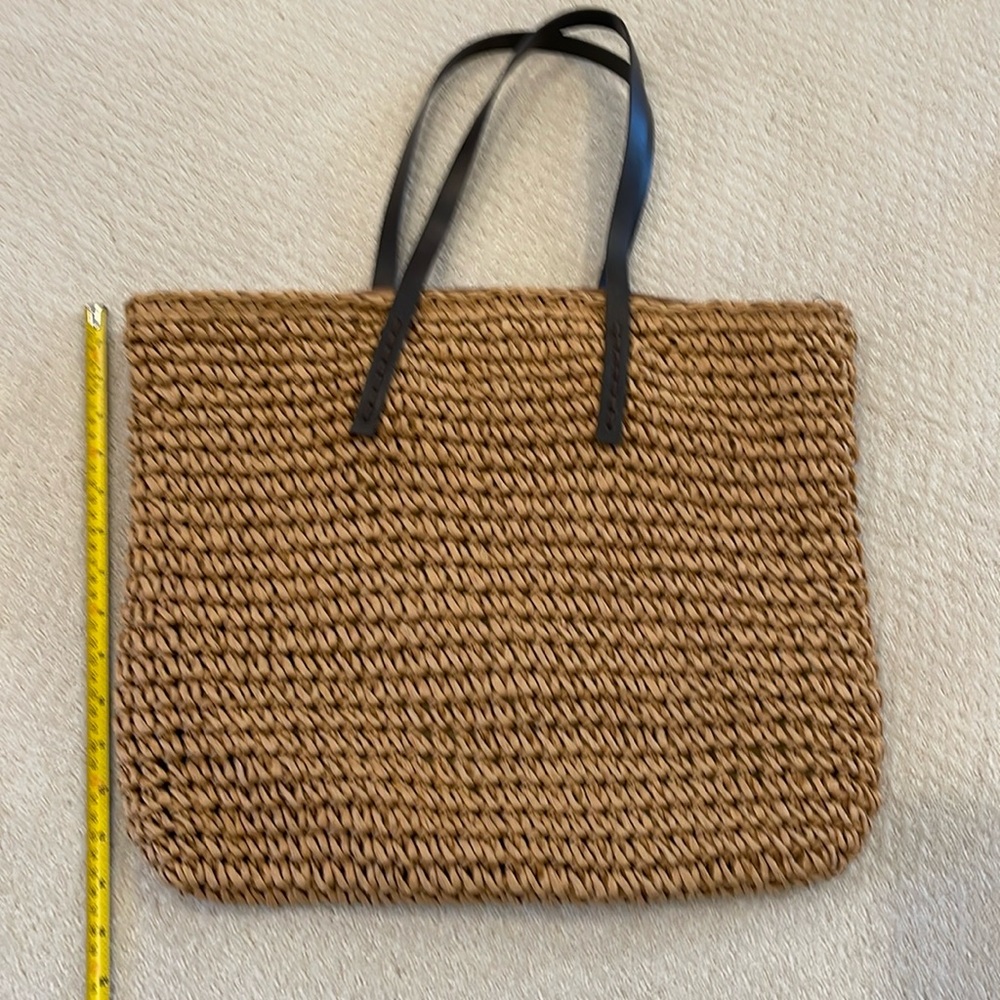 Woven Tan Tote Bag - Picture 2 of 6